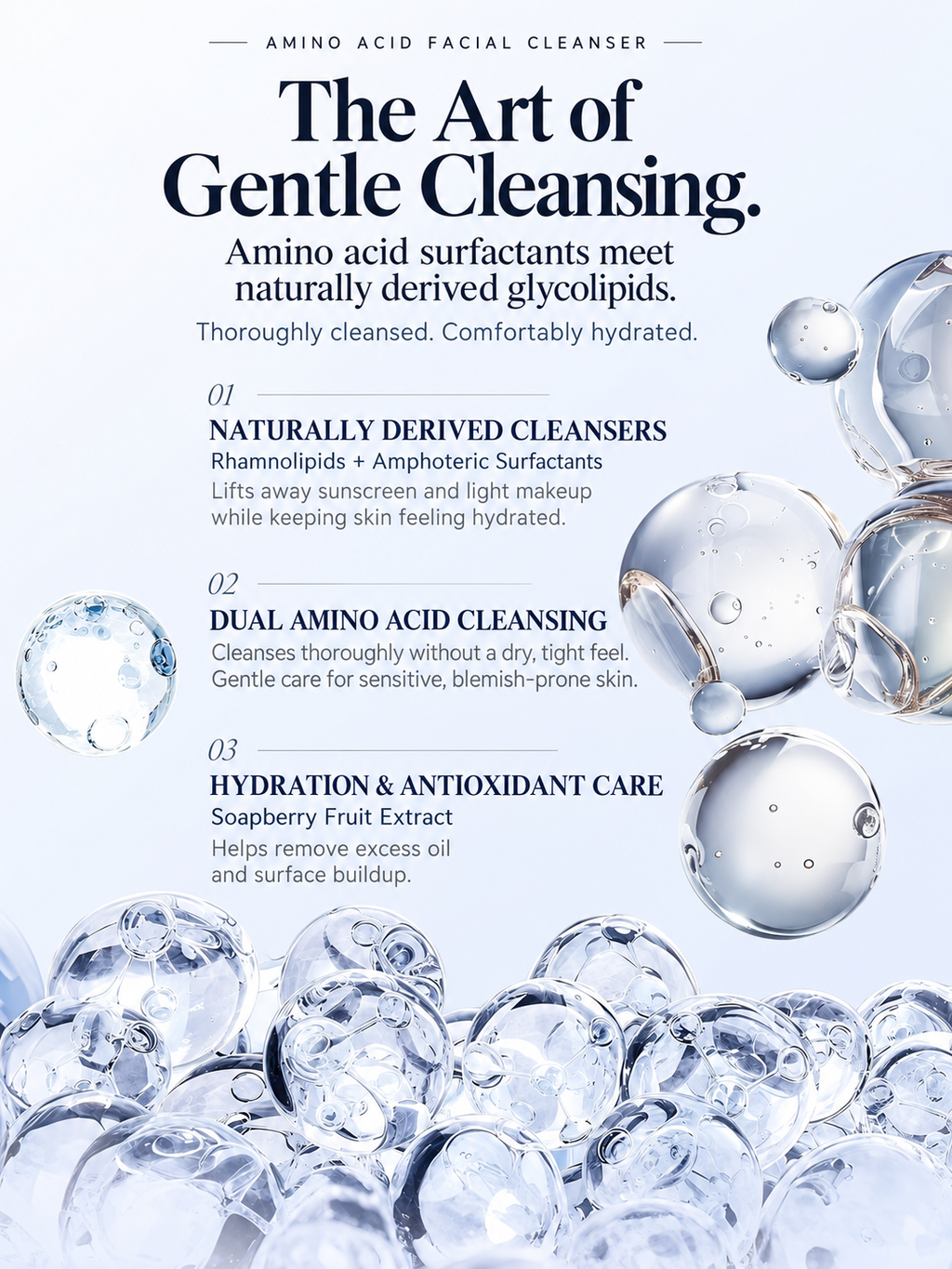 Amino Acid Gentle Facial Cleanser (Duo Set) 5-Fold Amino Acid & Glycolipid Complex