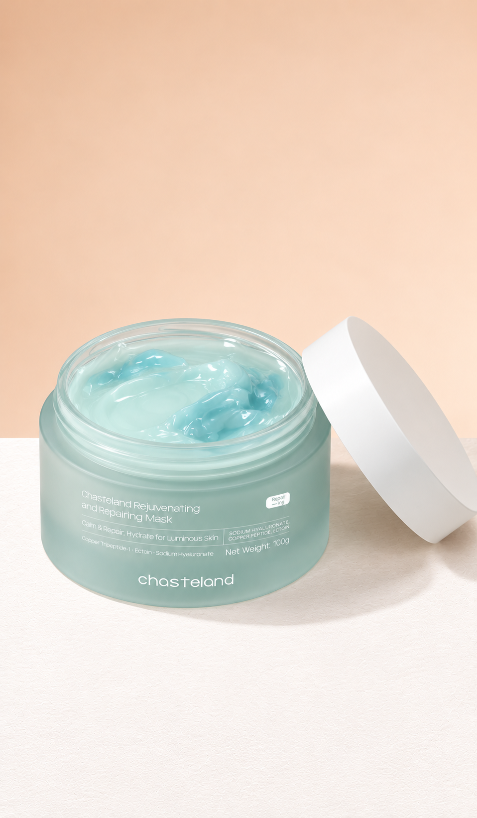 2-Box Chasteland Bounce Back Blue Copper Peptide Facial Mask 8hr continuous hydrating, soothing, relieves irritation & strengthens skin resilience