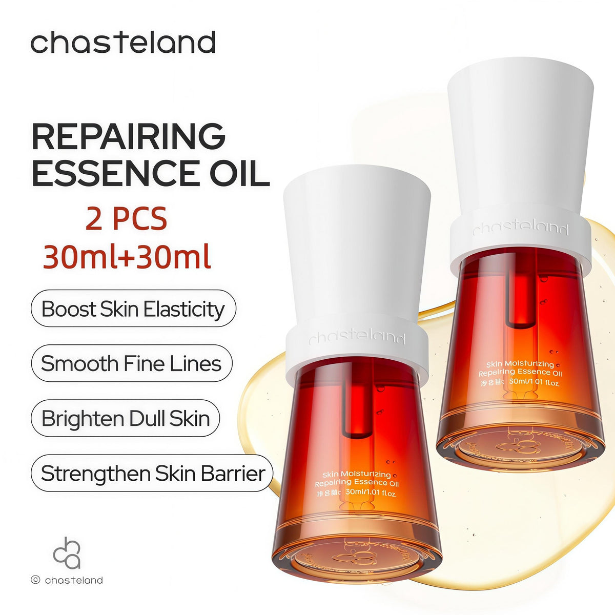 Chasteland-Deep Hydration Facial Serum Oil — anti-wrinkle, smooth fine lines, brightens and nourishes for repair; vampire serum face oil, unisex, firming campingessentials Korean skincare