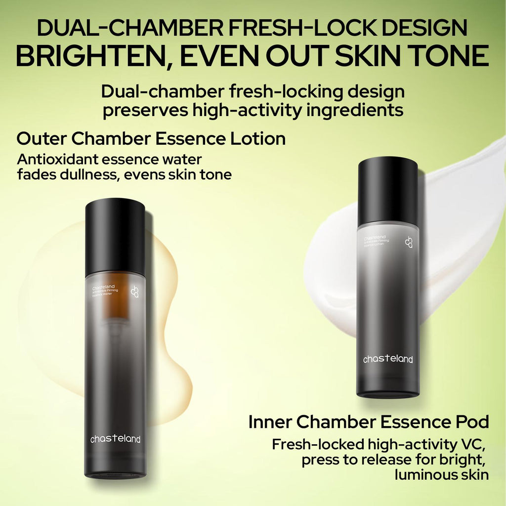 Chasteland-Tea Essence 3-Piece Set Skin Cream,toner, and emulsion: provides antioxidant、brightening benefits, repairs the skin barrier, and soothes sensitivity.delivering deep hydration it effectively prevents dullness and signs of aging.Korean skincare