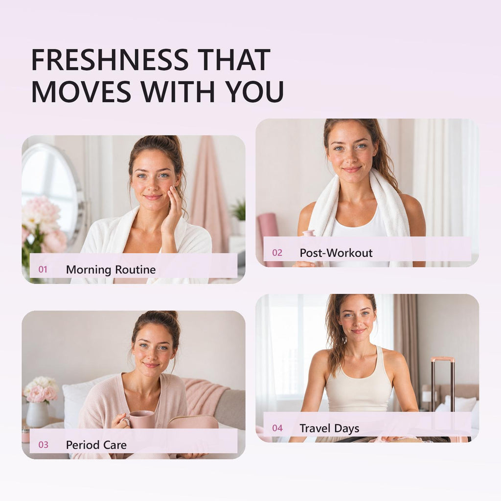MORUCHU Intimate Cleansing Mousse for Women, Gentle Foaming Feminine Wash, Plant‑Derived Formula, Daily External Intimate Care, 80ml