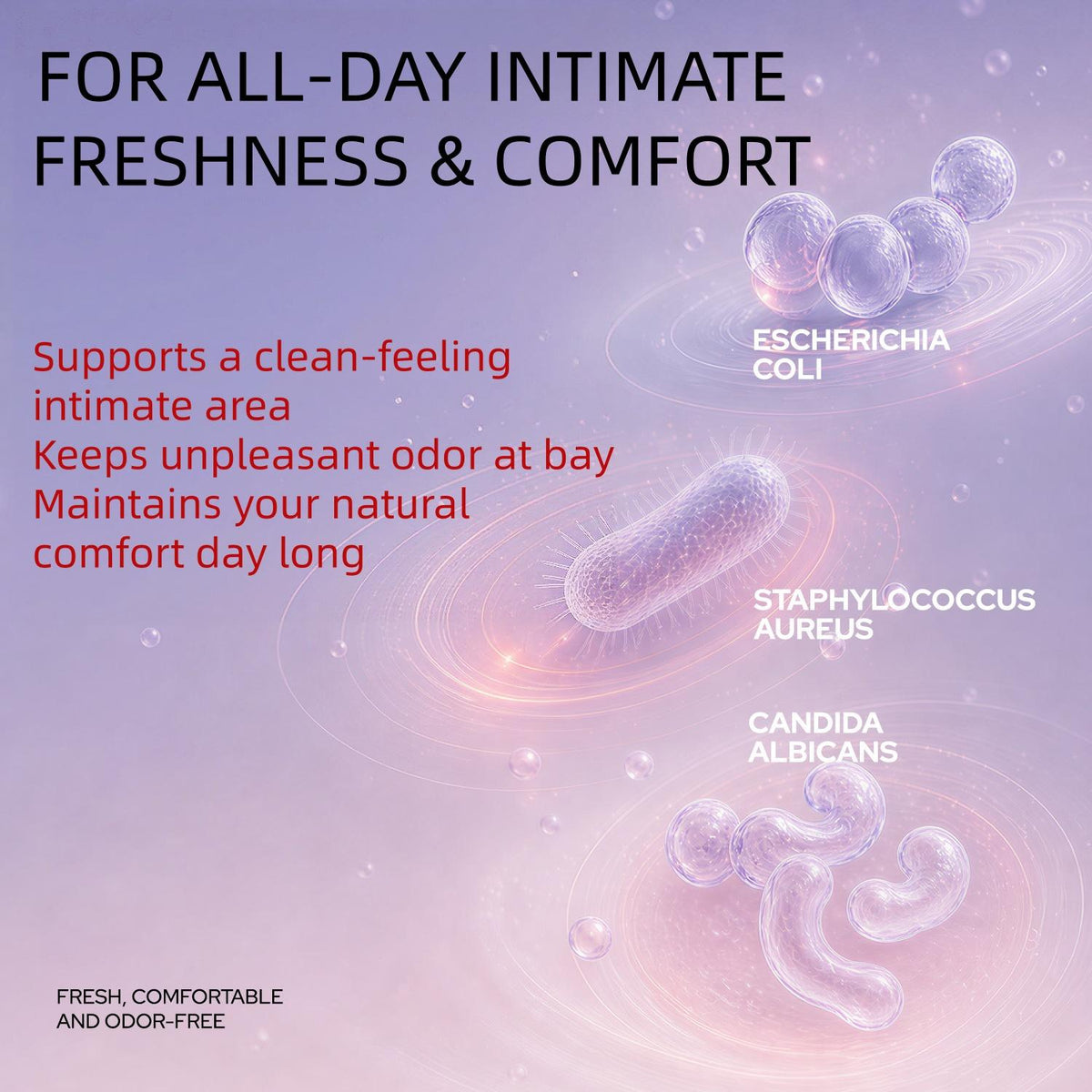 MORUCHU Intimate Care Spray for Women, Gentle Daily Feminine Spray, Soothes Irritation, Odor Relief, Plant Extract Formula, 50ml