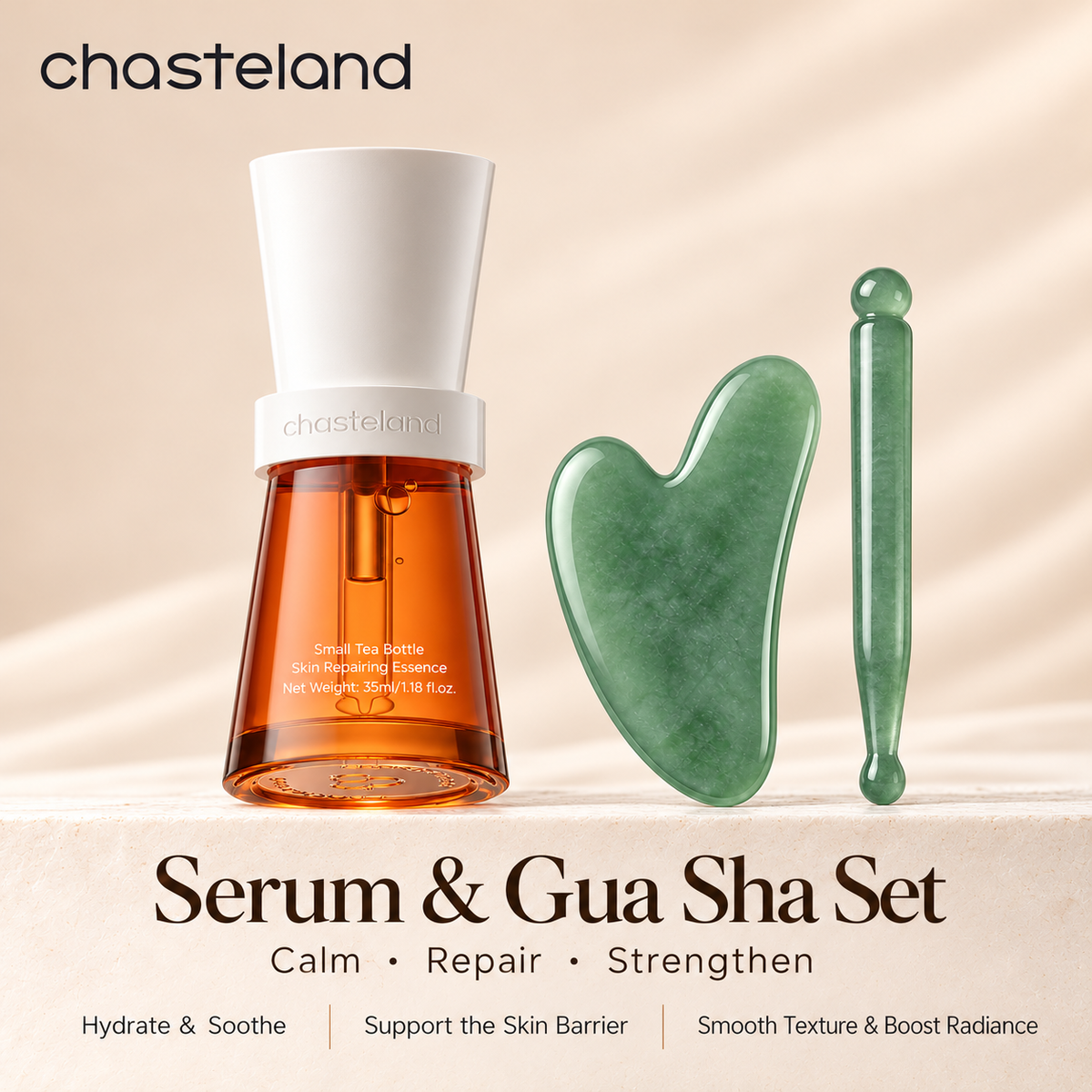 Essential Brightening Bundle Calms sensitivity and inflammation. The perfect companion for acids and retinoids, helping protect the skin barrier and repair damaged skin. Acne-prone skin friendly.Chasteland Tea Essence,Brightening&Hydrating,Korean Skincare