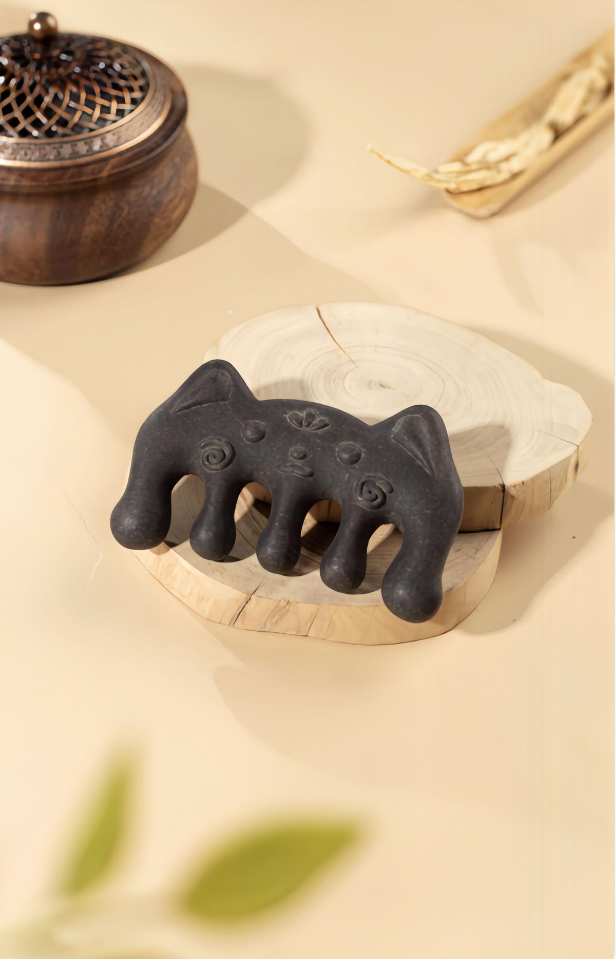 Handcrafted Herbal Massage Comb Anti Hair Loss & Hair Growth Support Boosts Blood Circulation & Relieves Stress