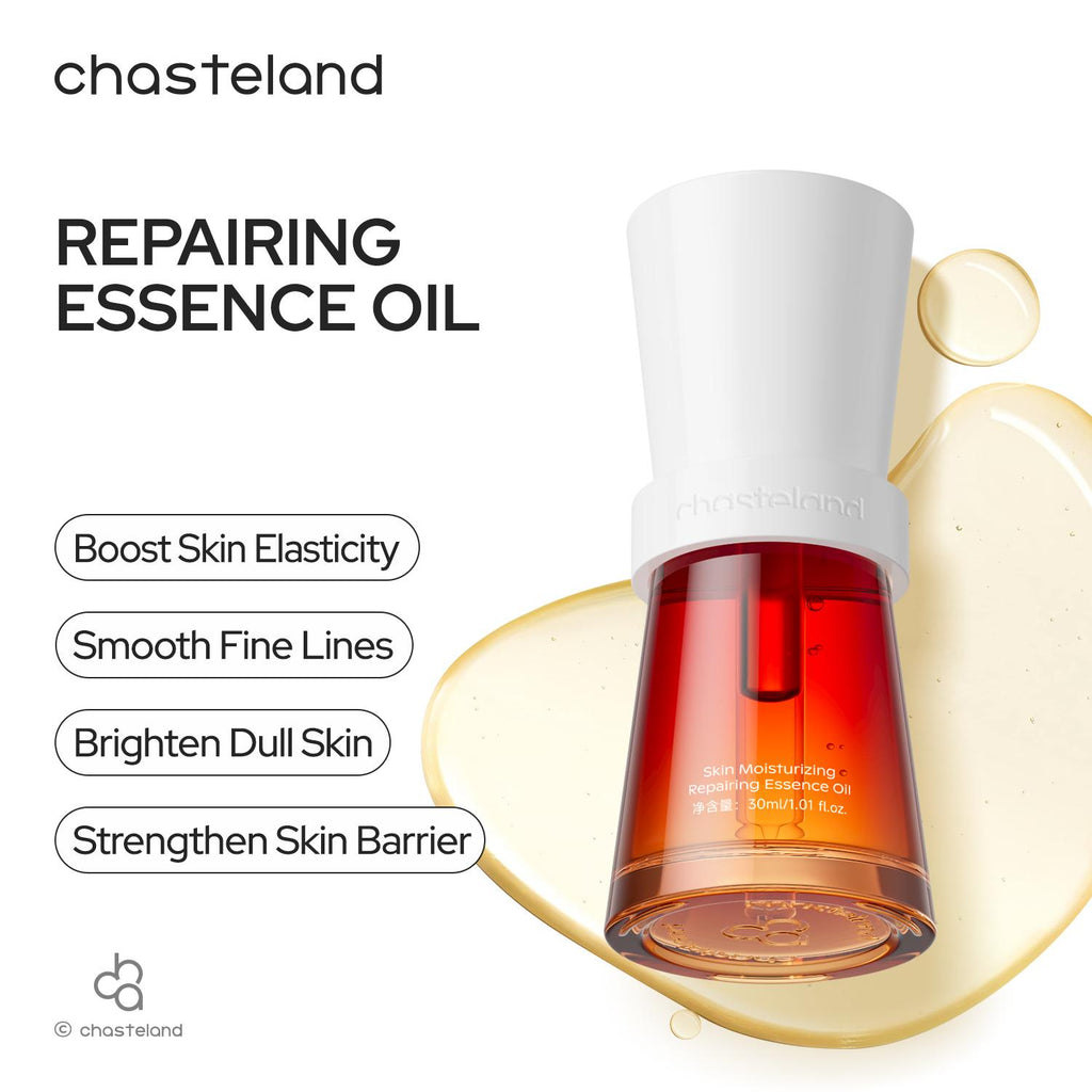 The Golden Ageless Renewal Bundle Asian Golden Camellia Seed Oil pure botanical softens the look of deep lines,30days rebuild the skin barrier and restores visibly youthful-looking skin Chasteland Gua Sha&FacialOil,Anti-Wrinkle,Brightening,Korean Skincare